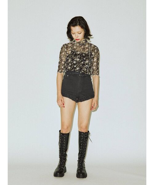 jouetie（ジュエティ）の「メローシアートップス（Tシャツ/カットソー・レディース・その他1/ブラウン/オフホワイト/ブラック・MEDIUM）」の21枚目の写真