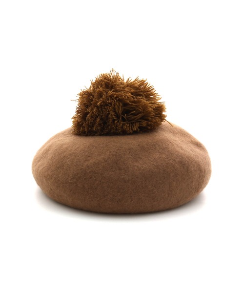 MAKE YOUR DAY（メイクユアデイ）の「梵天付きベレー帽（ハンチング/ベレー帽・キッズ・ブラック/グレー/モカ/アイボリー・48/50/52/54/56）」の15枚目の写真