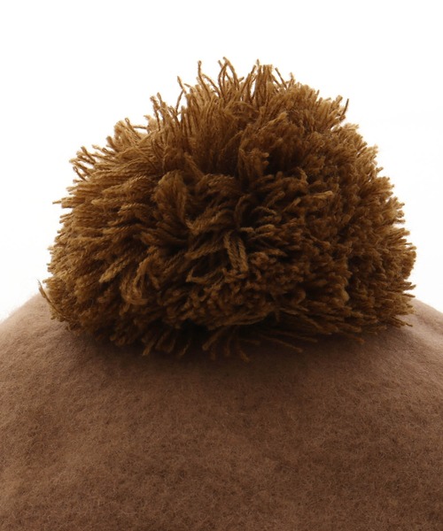 MAKE YOUR DAY（メイクユアデイ）の「梵天付きベレー帽（ハンチング/ベレー帽・キッズ・ブラック/グレー/モカ/アイボリー・48/50/52/54/56）」の18枚目の写真