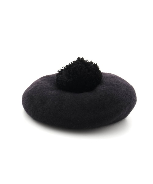 MAKE YOUR DAY（メイクユアデイ）の「梵天付きベレー帽（ハンチング/ベレー帽・キッズ・ブラック/グレー/モカ/アイボリー・48/50/52/54/56）」の12枚目の写真