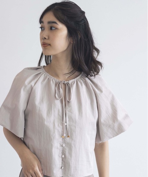 kaene（カエン）の「ボリュームスリーブオールインワン（パンツドレス・レディース・ブラック/ピンクベージュ・36/38）」の10枚目の写真