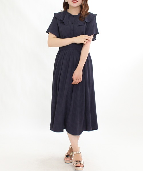 ASTORIA ODIER（アストリアオディール）の「ビックカラーワンピース（ワンピース・レディース・イエロー/ネイビー/ホワイト/ラベンダー・MEDIUM）」の22枚目の写真