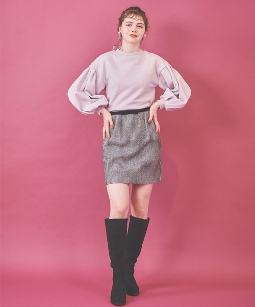 31 Sons de mode（トランテアン　ソン　ドゥ　モード）の「バックリボンスウェット（スウェット・レディース・ラベンダー/サックスブルー/オフホワイト・36）」の13枚目の写真