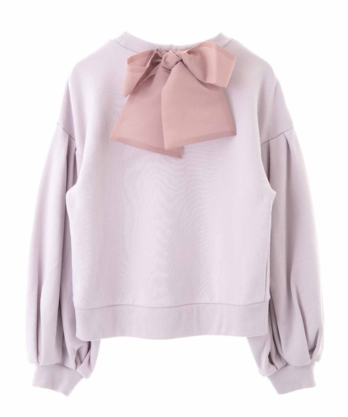 31 Sons de mode（トランテアン　ソン　ドゥ　モード）の「バックリボンスウェット（スウェット・レディース・ラベンダー/サックスブルー/オフホワイト・36）」の15枚目の写真