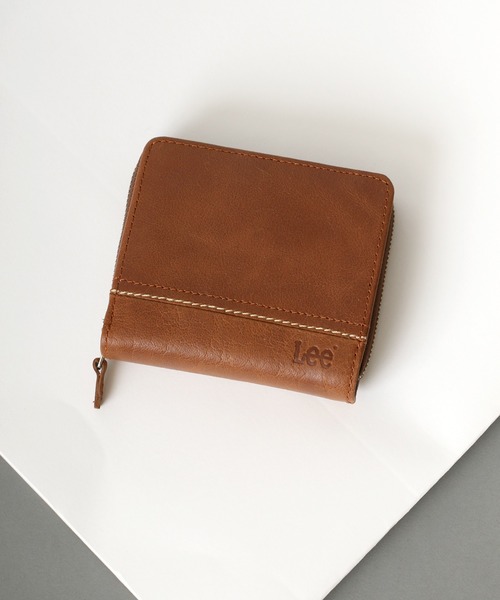 Lee（リー）の「Lee/リー レザー ロゴ ステッチ ラウンドファスナー ウォレット/二つ折り財布（財布・メンズ・ブラック/ダークブラウン/ブラウン・FREE）」の20枚目の写真