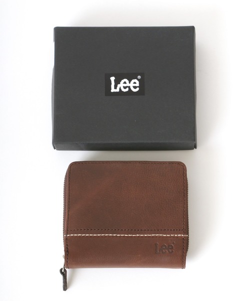 Lee（リー）の「Lee/リー レザー ロゴ ステッチ ラウンドファスナー ウォレット/二つ折り財布（財布・メンズ・ブラック/ダークブラウン/ブラウン・FREE）」の12枚目の写真