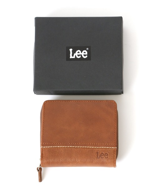 Lee（リー）の「Lee/リー レザー ロゴ ステッチ ラウンドファスナー ウォレット/二つ折り財布（財布・メンズ・ブラック/ダークブラウン/ブラウン・FREE）」の22枚目の写真