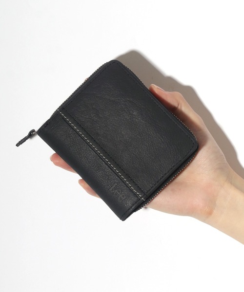 Lee（リー）の「Lee/リー レザー ロゴ ステッチ ラウンドファスナー ウォレット/二つ折り財布（財布・メンズ・ブラック/ダークブラウン/ブラウン・FREE）」の13枚目の写真