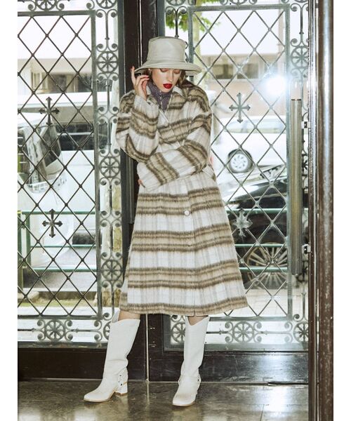 jouetie（ジュエティ）の「ステンカラーコート（ステンカラーコート・レディース・ブラック/アイボリー/ブルー・MEDIUM）」の9枚目の写真