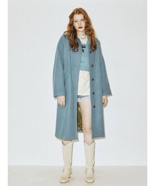 jouetie（ジュエティ）の「ステンカラーコート（ステンカラーコート・レディース・ブラック/アイボリー/ブルー・MEDIUM）」の15枚目の写真