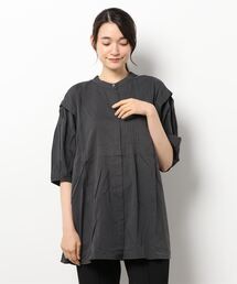 Samansa Mos2 | ピンタック肩ふらしチュニック(シャツ/ブラウス)