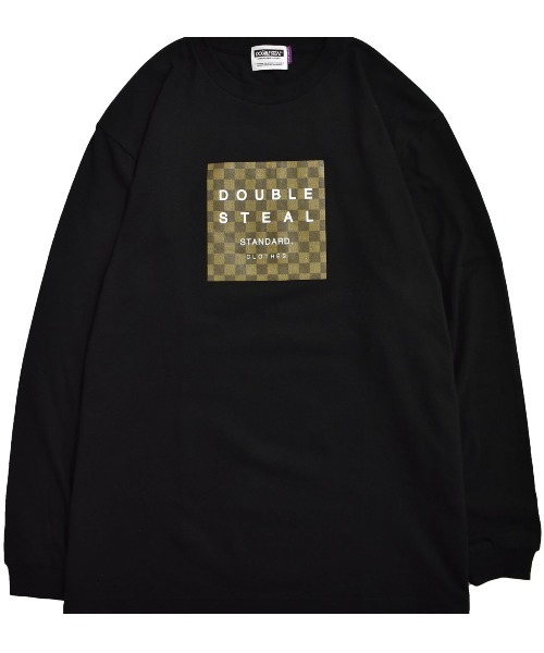 DOUBLE STEAL(ダブルスティール)の「Damier Square Logo 長袖Tシャツ(Tシャツ/カットソー・メンズ・ホワイト系2/ブラック系その他2/ホワイト×グレー・MEDIUM/X-LARGE/LARGE)」の6枚目の写真