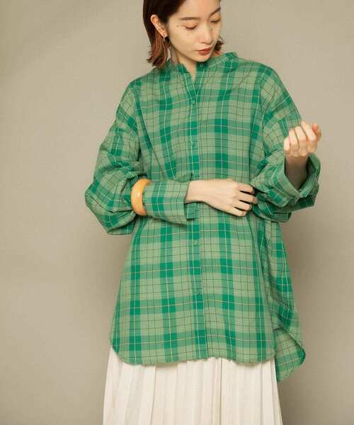 KBF(ケイビーエフ)の「BACKオープンチェックシャツ(シャツ/ブラウス・レディース・ブラック系その他/ブラウン系その他/グリーン系その他・ONE)」の18枚目の写真