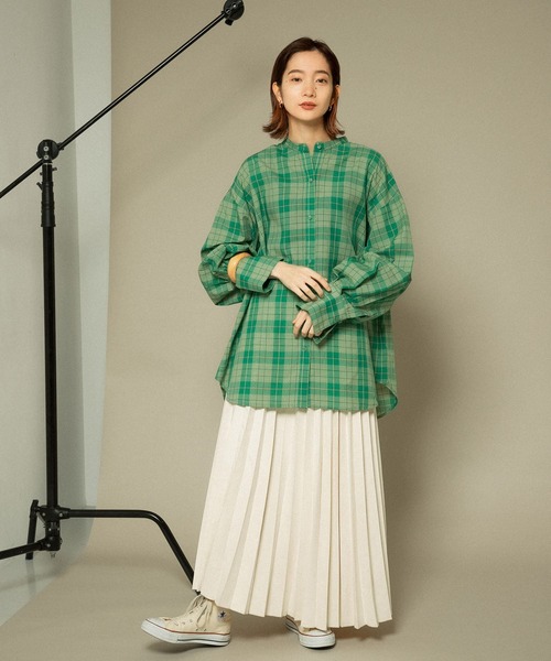 KBF(ケイビーエフ)の「BACKオープンチェックシャツ(シャツ/ブラウス・レディース・ブラック系その他/ブラウン系その他/グリーン系その他・ONE)」の16枚目の写真