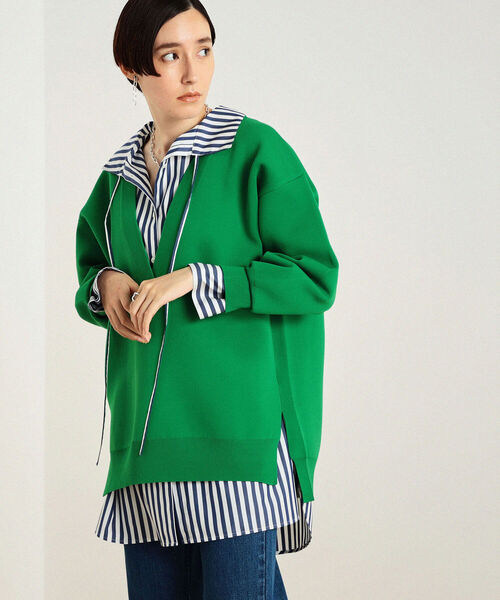 NOLLEY’S（ノーリーズ）の「◇【WEB限定カラーあり】深Vネックウォッシャブルニット（ニット/セーター・レディース・ライトブルー/ブラウン/ピンク/グリーン・FREE）」の11枚目の写真