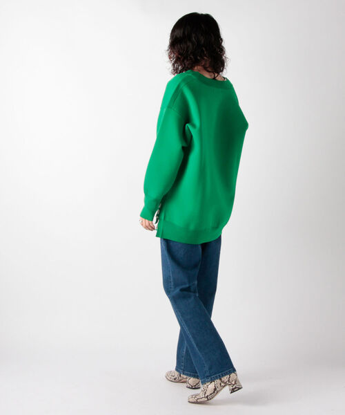 NOLLEY’S（ノーリーズ）の「◇【WEB限定カラーあり】深Vネックウォッシャブルニット（ニット/セーター・レディース・ライトブルー/ブラウン/ピンク/グリーン・FREE）」の5枚目の写真