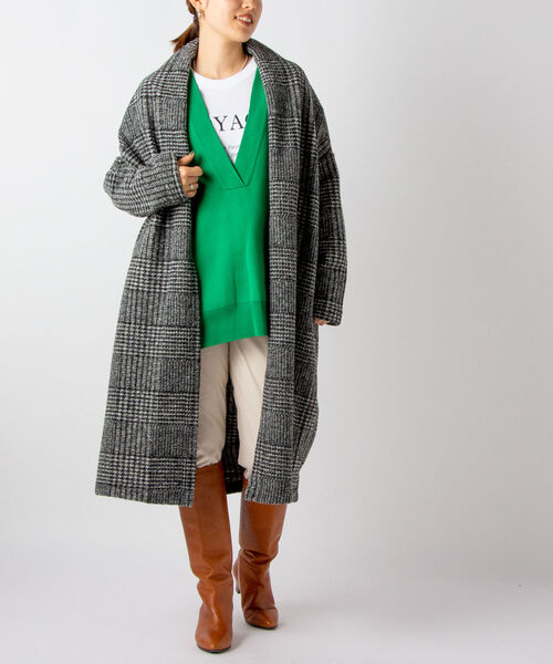 NOLLEY’S（ノーリーズ）の「◇【WEB限定カラーあり】深Vネックウォッシャブルニット（ニット/セーター・レディース・ライトブルー/ブラウン/ピンク/グリーン・FREE）」の20枚目の写真