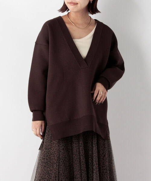 NOLLEY’S（ノーリーズ）の「◇【WEB限定カラーあり】深Vネックウォッシャブルニット（ニット/セーター・レディース・ライトブルー/ブラウン/ピンク/グリーン・FREE）」の16枚目の写真