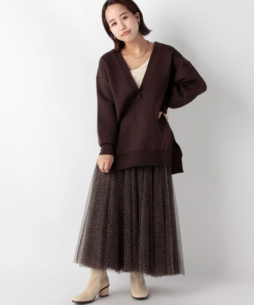 NOLLEY’S（ノーリーズ）の「◇【WEB限定カラーあり】深Vネックウォッシャブルニット（ニット/セーター・レディース・ライトブルー/ブラウン/ピンク/グリーン・FREE）」の10枚目の写真