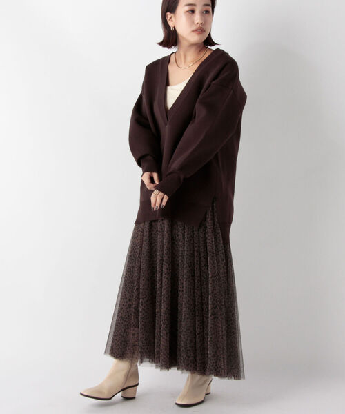 NOLLEY’S（ノーリーズ）の「◇【WEB限定カラーあり】深Vネックウォッシャブルニット（ニット/セーター・レディース・ライトブルー/ブラウン/ピンク/グリーン・FREE）」の7枚目の写真