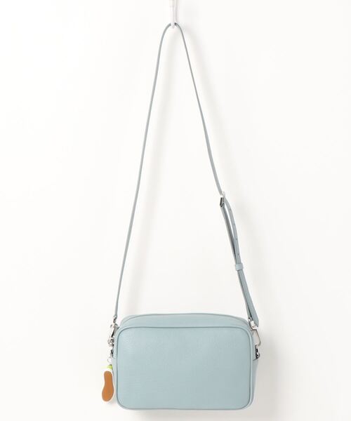 GOLDEN GOOSE(ゴールデングース)の「GOLDEN GOOSE Star Bag/celadon blue leather-flower jacquard front with caramel leather star(ショルダーバッグ・レディース・スカイブルー系・ONE SIZE)」の2枚目の写真