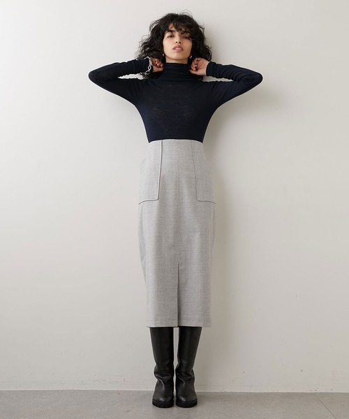 Whim Gazette（ウィムガゼット）の「FRANO タイトスカート（スカート・レディース・ベージュ/ライトグレー・38/36）」の13枚目の写真