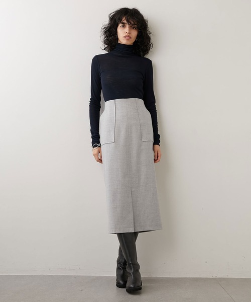 Whim Gazette（ウィムガゼット）の「FRANO タイトスカート（スカート・レディース・ベージュ/ライトグレー・38/36）」の14枚目の写真