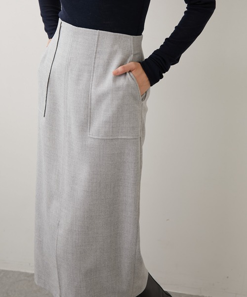 Whim Gazette（ウィムガゼット）の「FRANO タイトスカート（スカート・レディース・ベージュ/ライトグレー・38/36）」の7枚目の写真