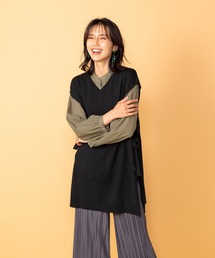 2WAYニットロングベスト