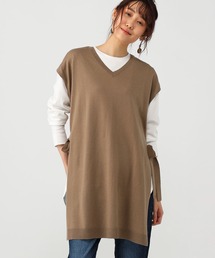 2WAYニットロングベスト