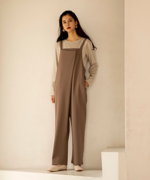 ReNorm(リノーム)の「アシメタックサロペットパンツ(その他パンツ・レディース・ブラウン/ブラック・S/M)」の1枚目の写真