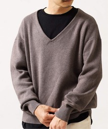 417 EDIFICE | ◆コットンカシミヤ スムースVネックニット(ニット/セーター)