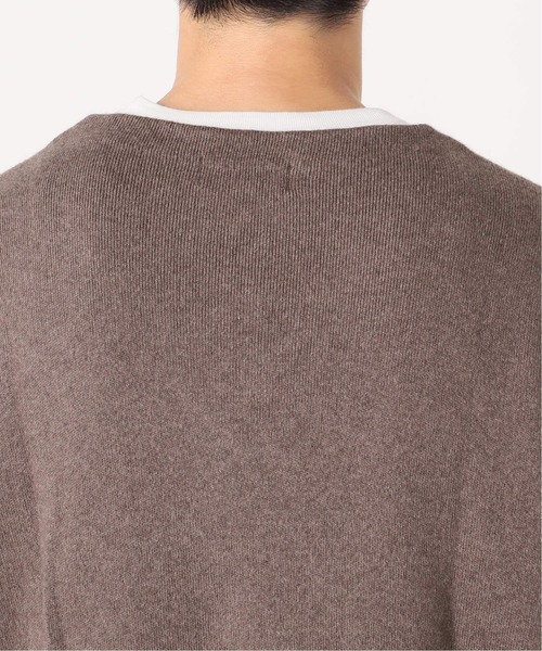 417 EDIFICE（フォーワンセブンエディフィス）の「◆コットンカシミヤ スムースVネックニット（ニット/セーター・メンズ・グレー/ブラウン/ベージュ・SMALL/MEDIUM/LARGE）」の10枚目の写真