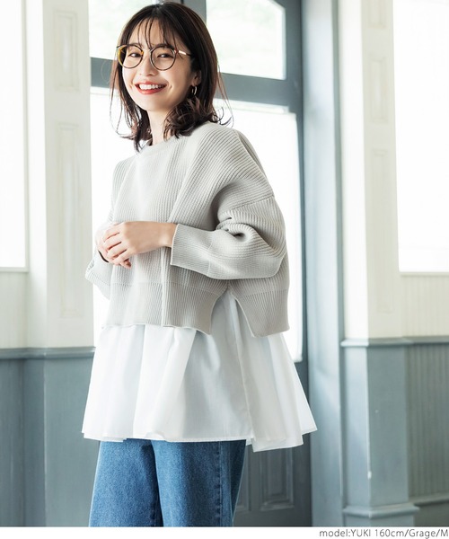 coca(coca)(コカ)の「スポンディッシュなアンサンブルニット(ニット/セーター・レディース・ブラック/グレー系その他・M/L)」の6枚目の写真