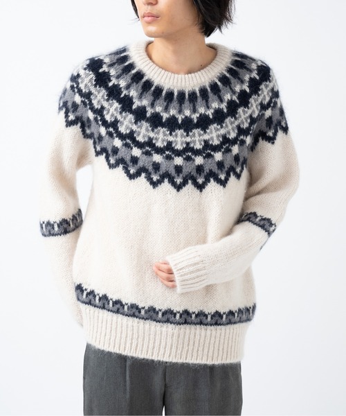 BATONER（バトナー）の「【BATONER】2021AW MOHAIR NORDIC CREW NECK 
