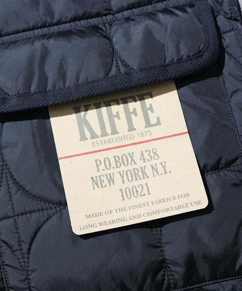 KIFFE(キッフェ)の「KIFFE/キッフェ GEOMETRIC QUILT COAT キルティングコート(ミリタリージャケット・メンズ・ブラック/オリーブ・1)」の8枚目の写真