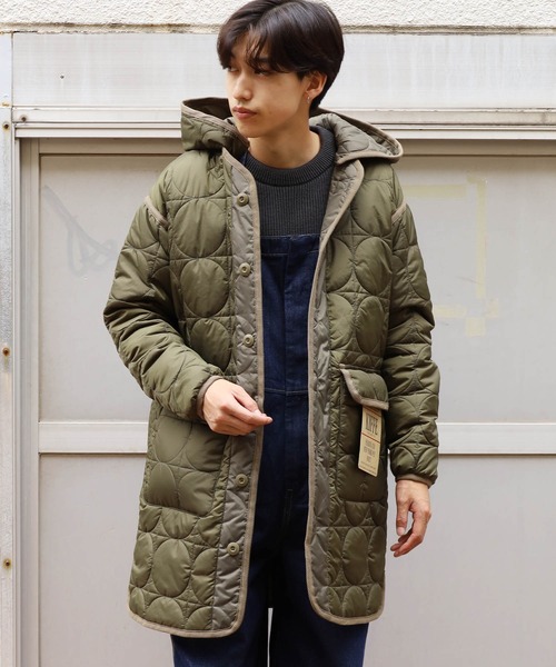 KIFFE(キッフェ)の「KIFFE/キッフェ GEOMETRIC QUILT COAT キルティングコート(ミリタリージャケット・メンズ・ブラック/オリーブ・1)」の15枚目の写真