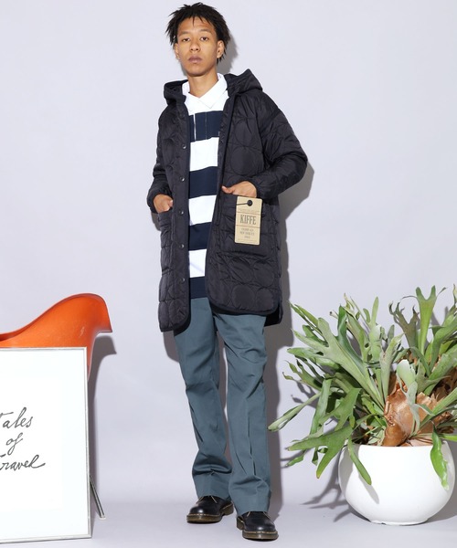 KIFFE(キッフェ)の「KIFFE/キッフェ GEOMETRIC QUILT COAT キルティングコート(ミリタリージャケット・メンズ・ブラック/オリーブ・1)」の22枚目の写真