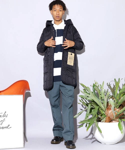 KIFFE(キッフェ)の「KIFFE/キッフェ GEOMETRIC QUILT COAT キルティングコート(ミリタリージャケット・メンズ・ブラック/オリーブ・1)」の16枚目の写真