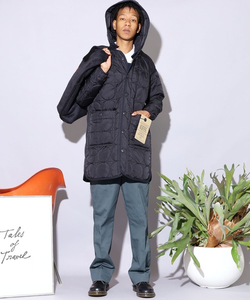 KIFFE(キッフェ)の「KIFFE/キッフェ GEOMETRIC QUILT COAT キルティングコート(ミリタリージャケット・メンズ・ブラック/オリーブ・1)」の5枚目の写真