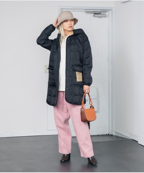 KIFFE(キッフェ)の「KIFFE/キッフェ GEOMETRIC QUILT COAT キルティングコート(ミリタリージャケット・メンズ・ブラック/オリーブ・1)」の12枚目の写真