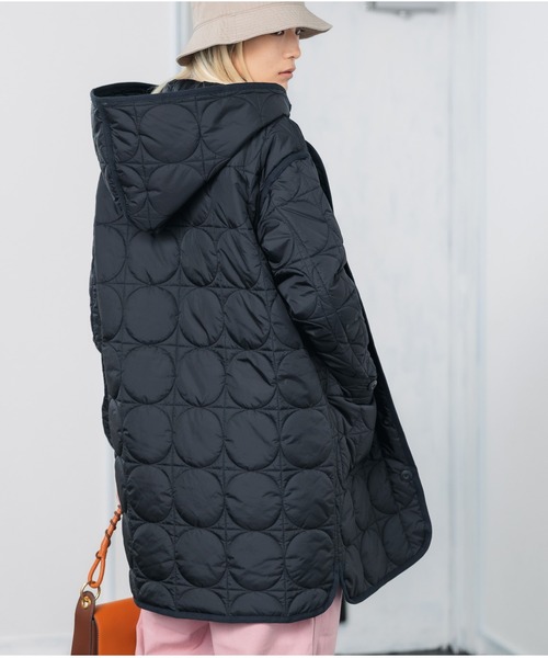 KIFFE(キッフェ)の「KIFFE/キッフェ GEOMETRIC QUILT COAT キルティングコート(ミリタリージャケット・メンズ・ブラック/オリーブ・1)」の14枚目の写真