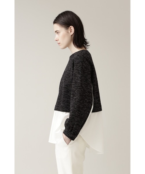 BOSCH（ボッシュ）の「◆ツィードドッキングカットソー（Tシャツ/カットソー・レディース・ブラック/ネイビー・38）」の4枚目の写真