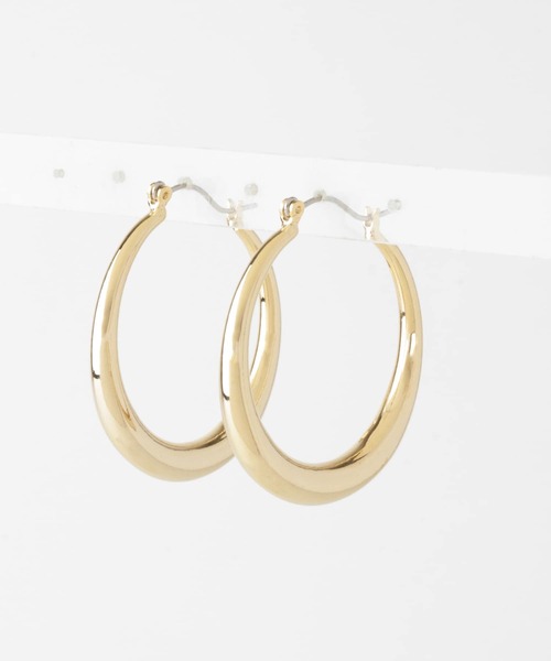 KBF(ケイビーエフ)の「ラウンドフープピアス(ピアス(両耳用)・レディース・シルバー/ゴールド・ONE)」の3枚目の写真