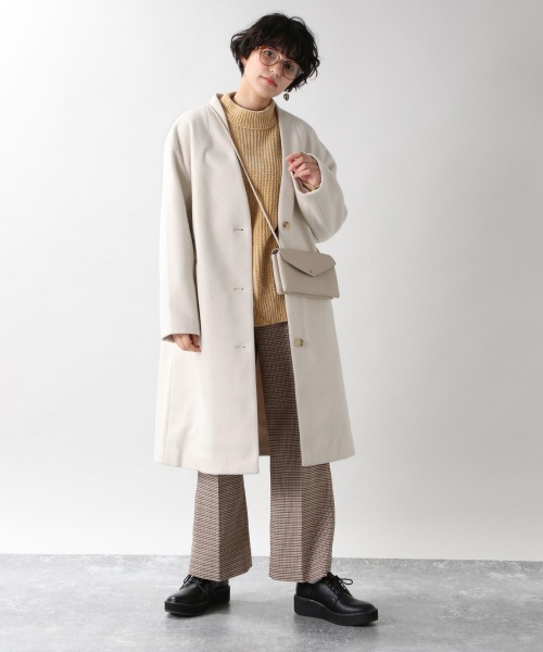 RAGEBLUE ホワイト ウールコート M RAGEBLUE（レイジブルー）の「ウーリーテック/ダブルチェスターロング