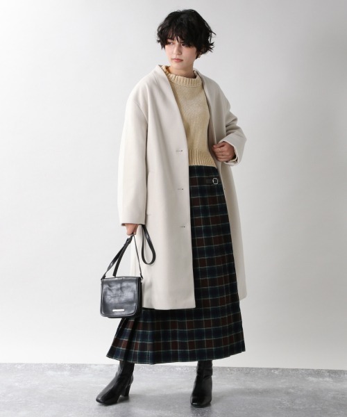 RAGEBLUE ホワイト ウールコート M RAGEBLUE（レイジブルー）の「ウーリーテック/ダブルチェスターロング