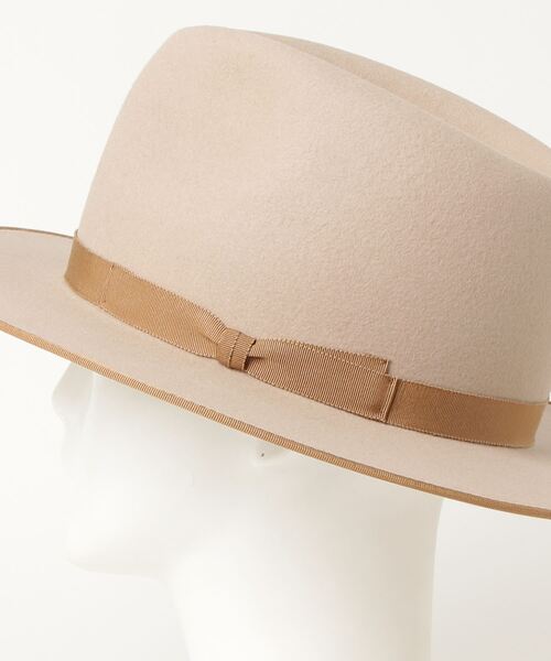 RACAL（ラカル）の「Fedora Hat / フェドラハット（ハット・メンズ・ベージュ/ブラック・LARGE/MEDIUM）」の14枚目の写真