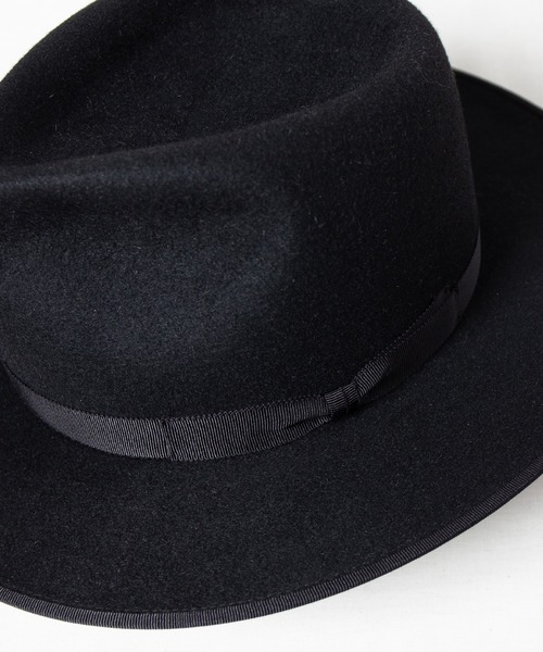 RACAL（ラカル）の「Fedora Hat / フェドラハット（ハット・メンズ・ベージュ/ブラック・LARGE/MEDIUM）」の10枚目の写真