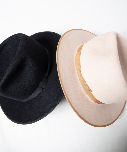 RACAL（ラカル）の「Fedora Hat / フェドラハット（ハット・メンズ・ベージュ/ブラック・LARGE/MEDIUM）」の16枚目の写真