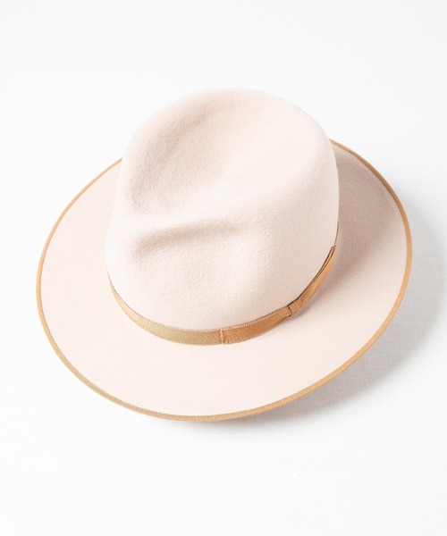 RACAL（ラカル）の「Fedora Hat / フェドラハット（ハット・メンズ・ベージュ/ブラック・LARGE/MEDIUM）」の4枚目の写真